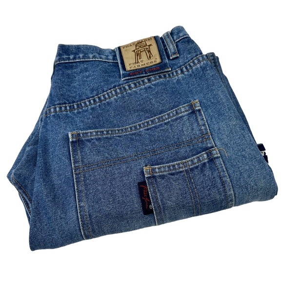 PHAT FARM Vintage‎ Y2K Carpenter DP101 Jeans Denim Medium Wash Blue Size 36 x 32 - Picture 1 of 13